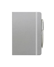 Cuaderno Meta Color Gris Con Boligrafo
