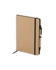 Cuaderno Moderno Kraft Con Boligrafo Con Elastico Negro