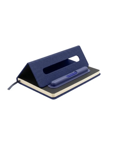 Cuaderno Paris De Color Azul Con Soporte Para Celular