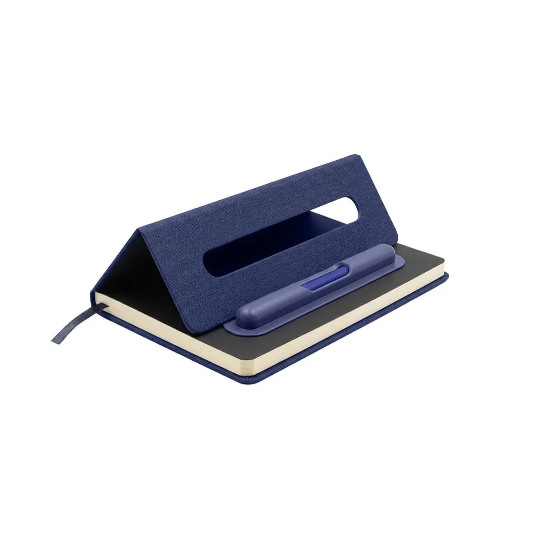 Cuaderno Paris De Color Azul Con Soporte Para Celular