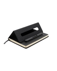 Cuaderno Paris De Color Negro Con Soporte Para Celular