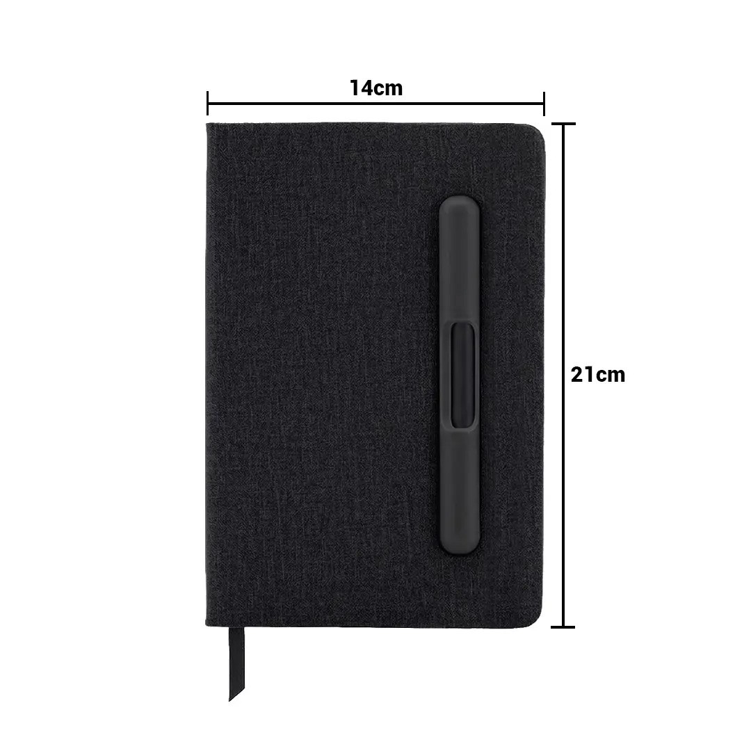Cuaderno Paris De Color Negro Con Soporte Para Celular