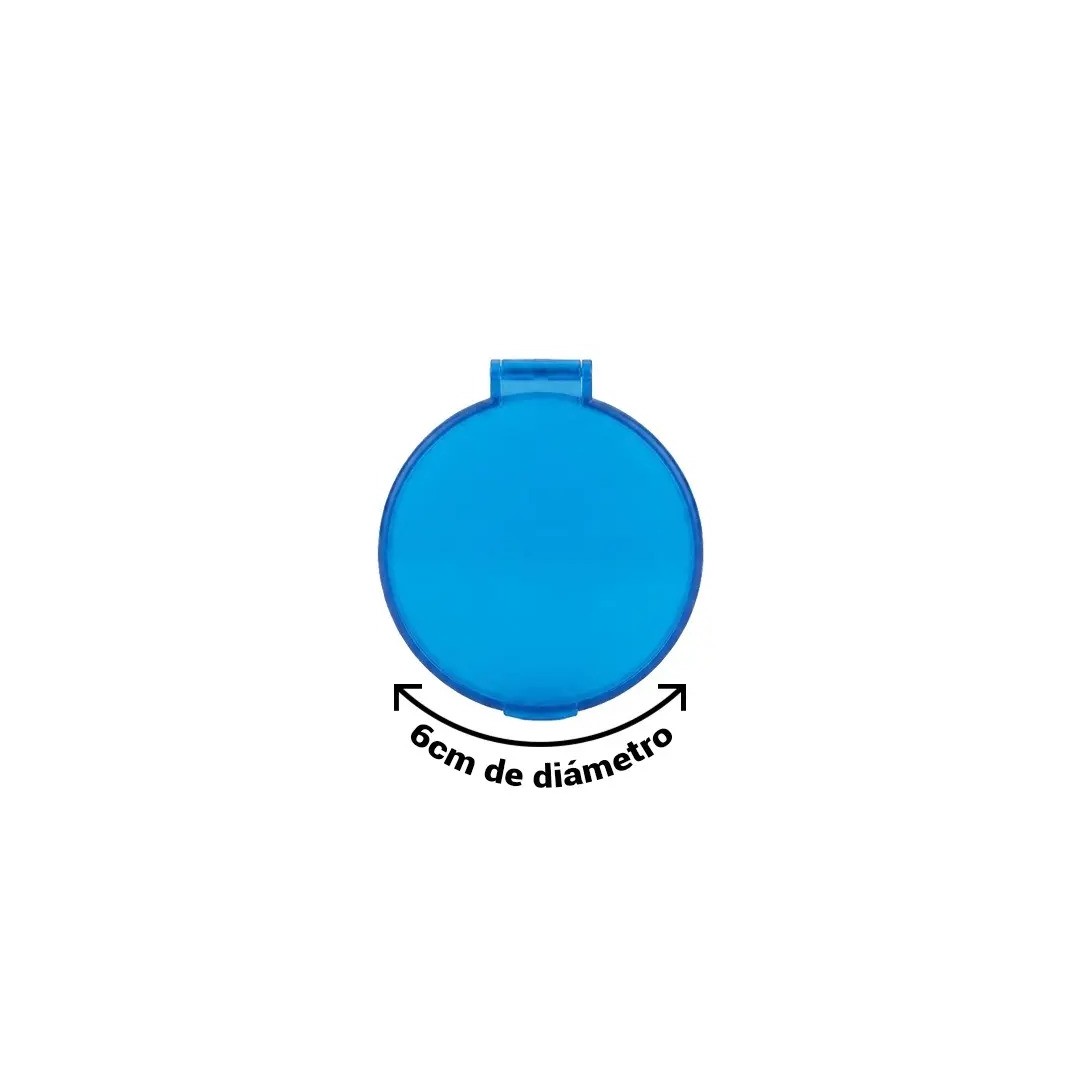 Espejo Cirkel Color Azul Traslucido