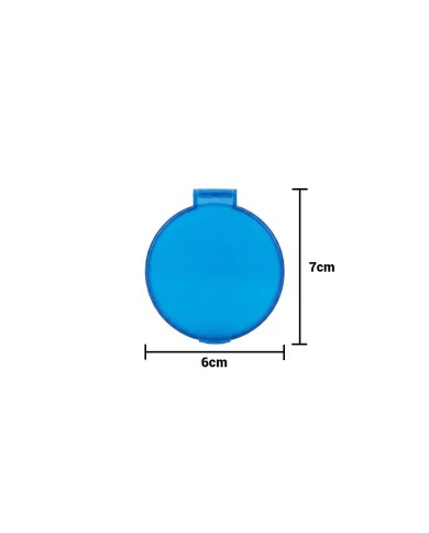 Espejo Cirkel Color Azul Traslucido