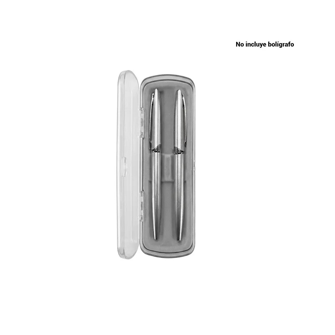Estuche Para Boligrafo Transparente Doble Servicio