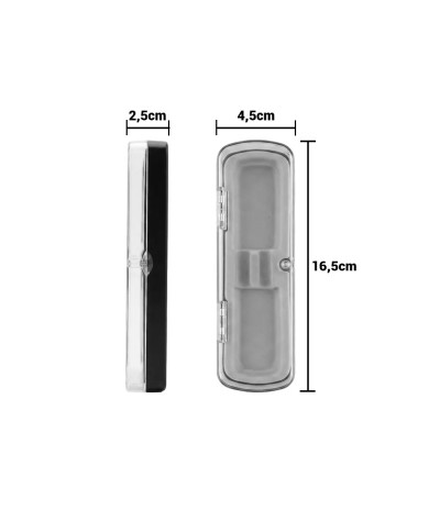Estuche Para Boligrafo Transparente Doble Servicio