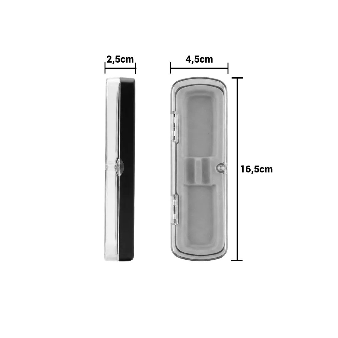 Estuche Para Boligrafo Transparente Doble Servicio