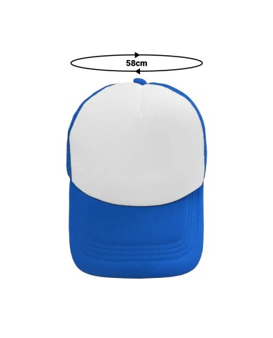 Gorra Camionera Premium Azul Con Blanco