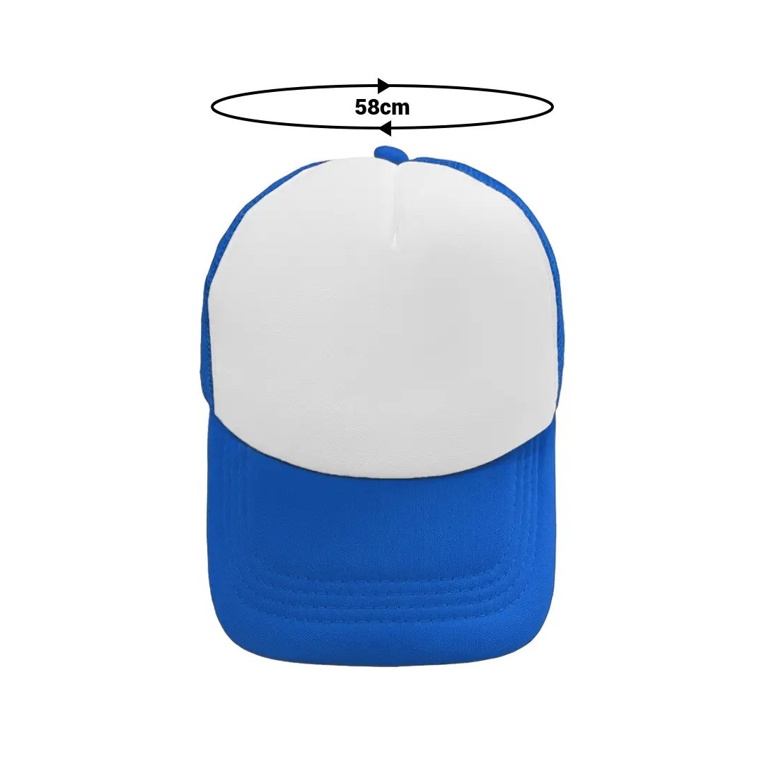 Gorra Camionera Premium Azul Con Blanco