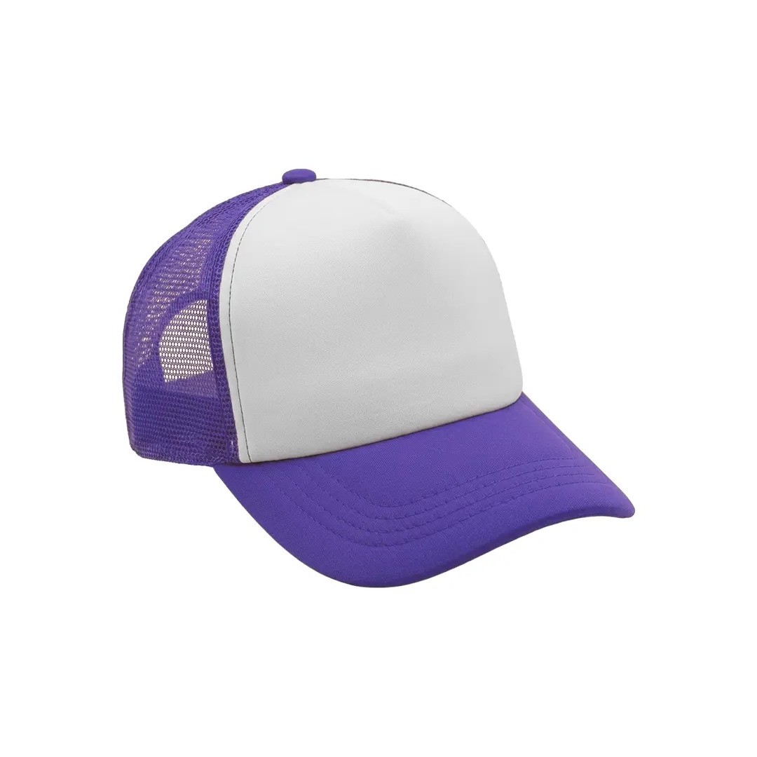 Gorra Camionera Premium Morado Con Blanco