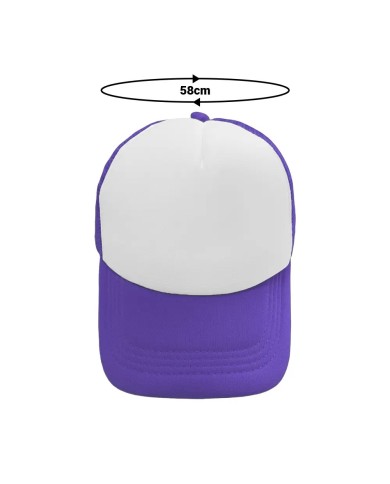 Gorra Camionera Premium Morado Con Blanco