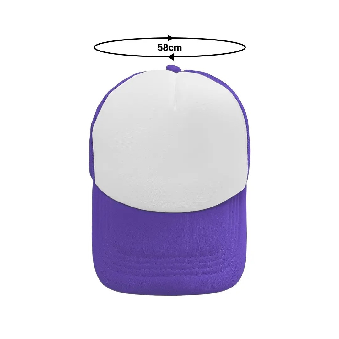 Gorra Camionera Premium Morado Con Blanco