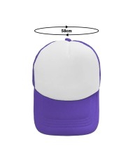 Gorra Camionera Premium Morado Con Blanco