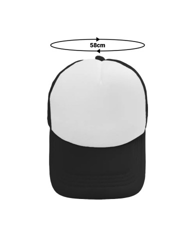 Gorra Camionera Premium Negro Con Blanco