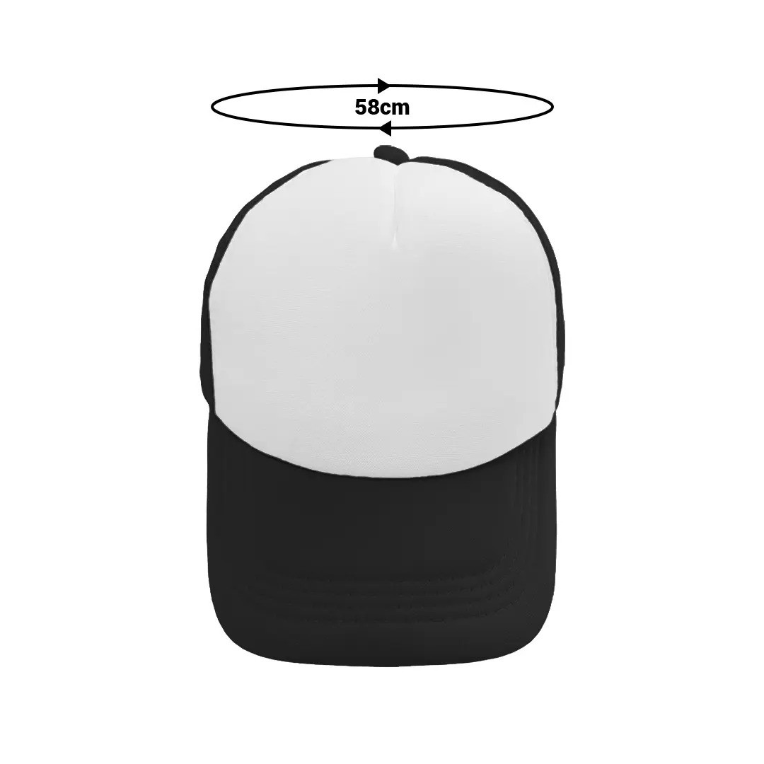 Gorra Camionera Premium Negro Con Blanco