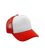 Gorra Camionera Premium Rojo Con Blanco