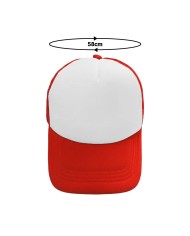 Gorra Camionera Premium Rojo Con Blanco