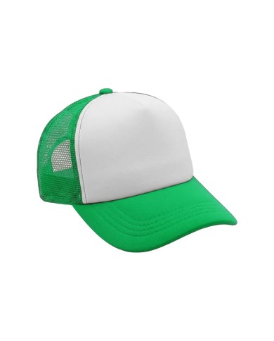 Gorra Camionera Premium Verde Con Blanco