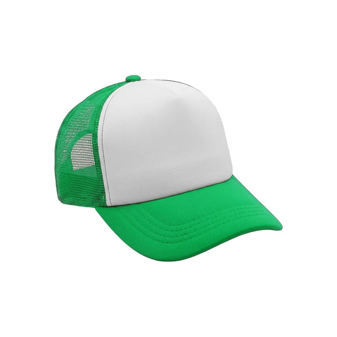 Gorra Camionera Premium Verde Con Blanco