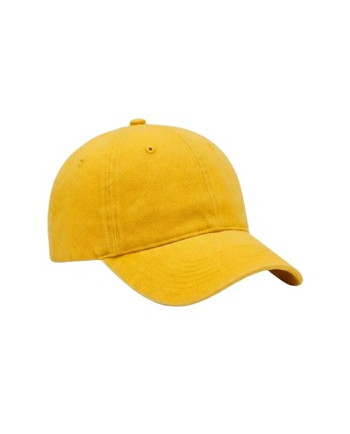 Gorra De Poliester Con Velcro Color Amarillo