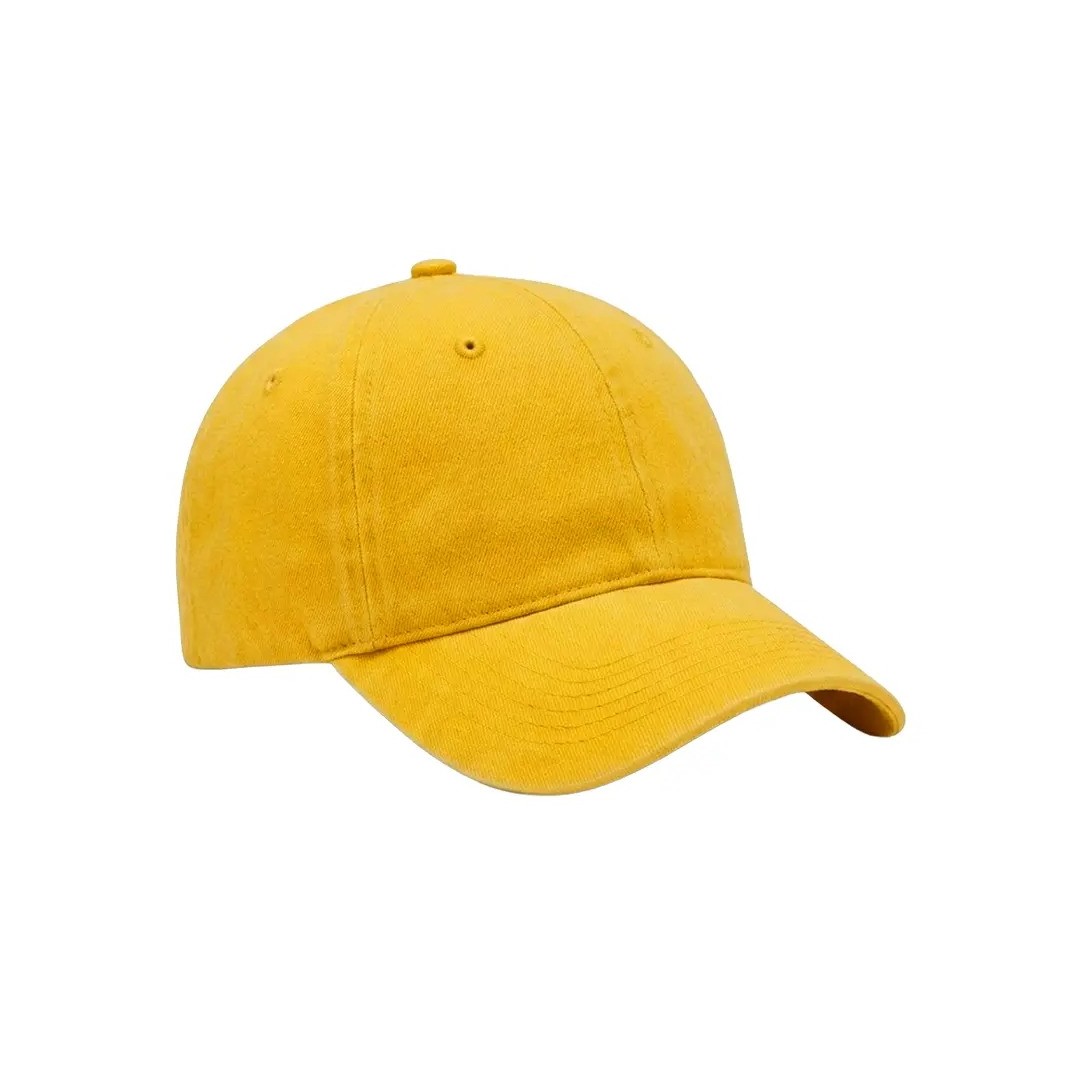 Gorra De Poliester Con Velcro Color Amarillo