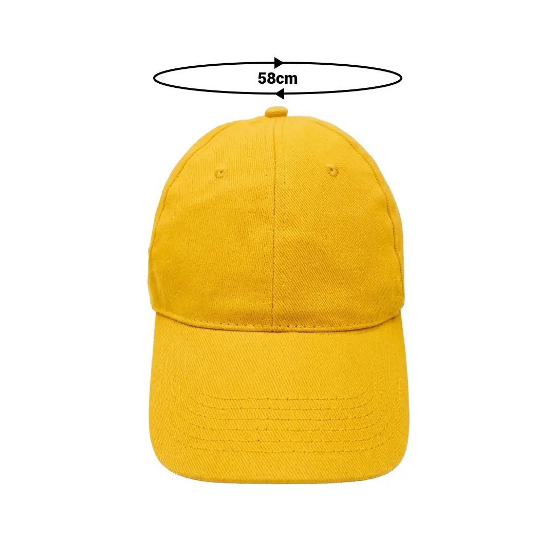 Gorra De Poliester Con Velcro Color Amarillo