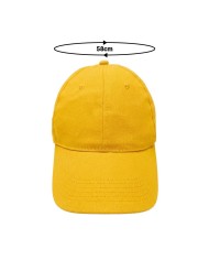 Gorra De Poliester Con Velcro Color Amarillo