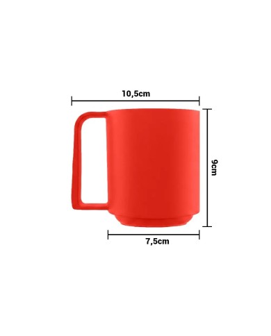 Jarro Plastico Rojo Solido 250Ml