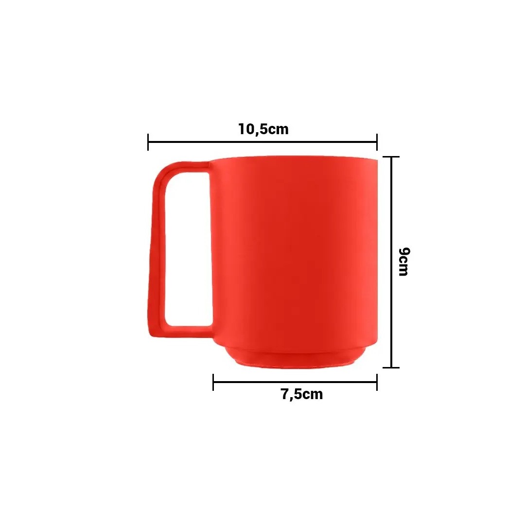 Jarro Plastico Rojo Solido 250Ml