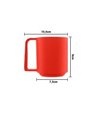 Jarro Plastico Rojo Solido 250Ml