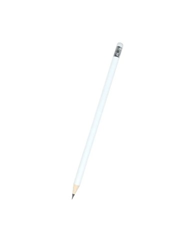 Lapiz Global Blanco Con Borrador Blanco