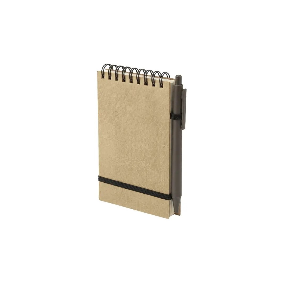 Libreta Ecologica Con Boligrafo De Fibra De Cafe