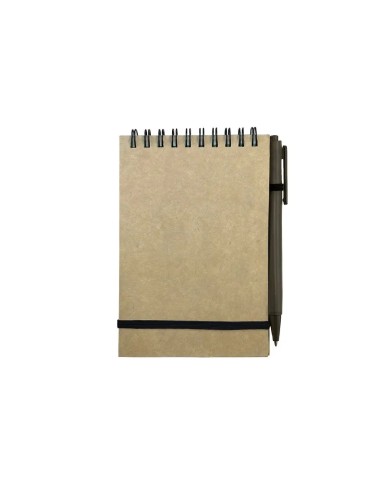 Libreta Ecologica Con Boligrafo De Fibra De Cafe