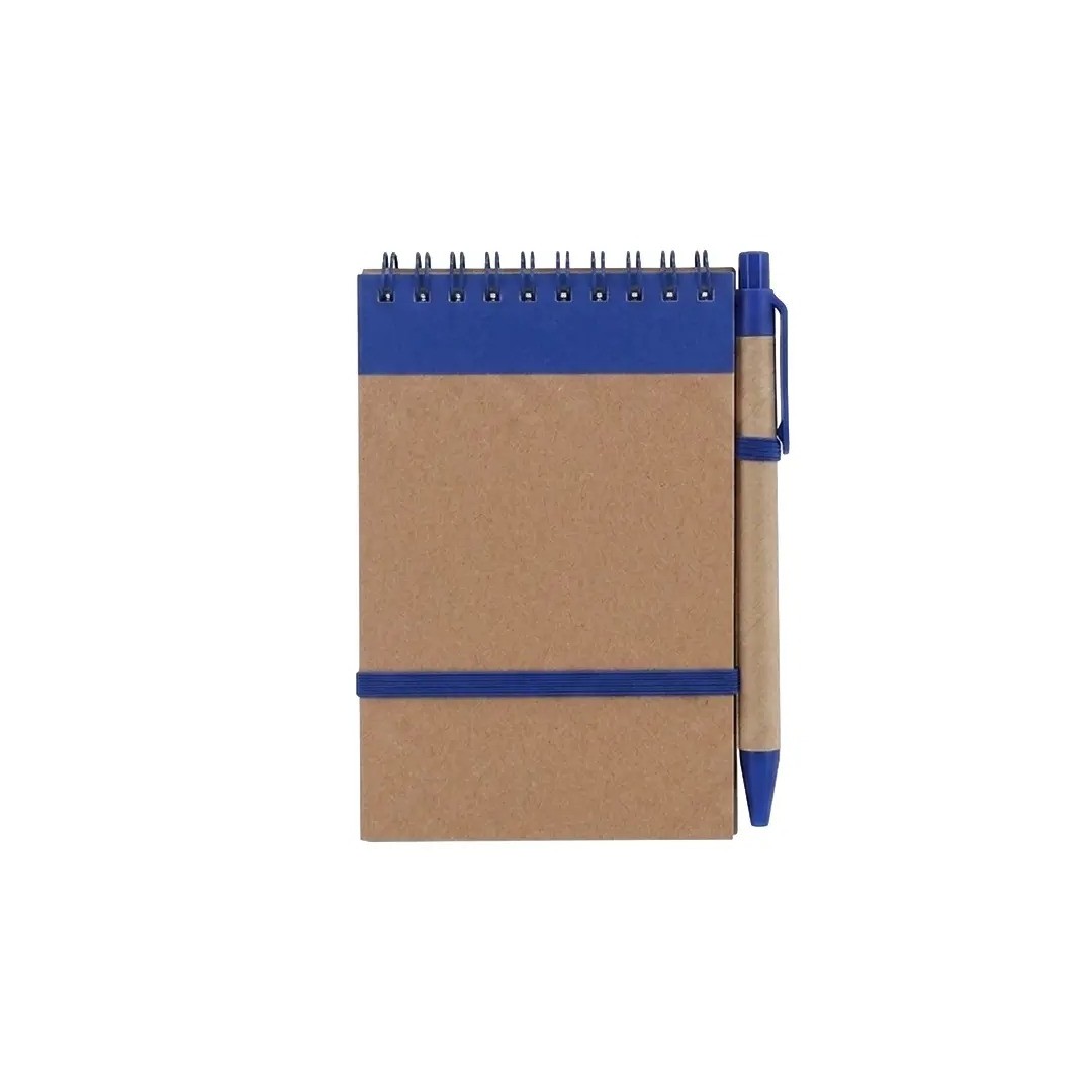 Libreta Ecologica Hega Azul Con Boligrafo