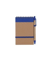 Libreta Ecologica Hega Azul Con Boligrafo
