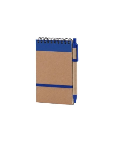 Libreta Ecologica Hega Azul Con Boligrafo