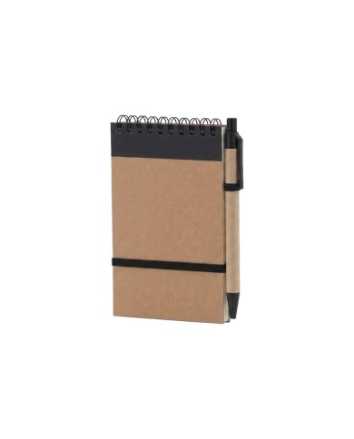 Libreta Ecologica Hega Negra Con Boligrafo