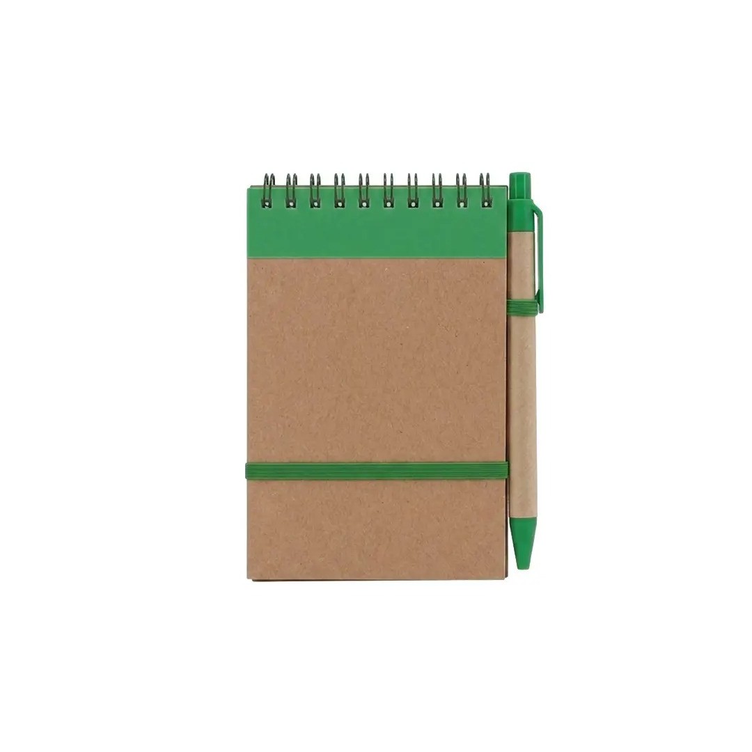 Libreta Ecologica Hega Verde Con Boligrafo