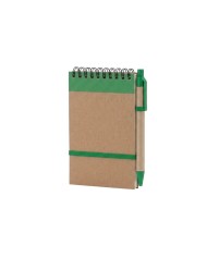 Libreta Ecologica Hega Verde Con Boligrafo