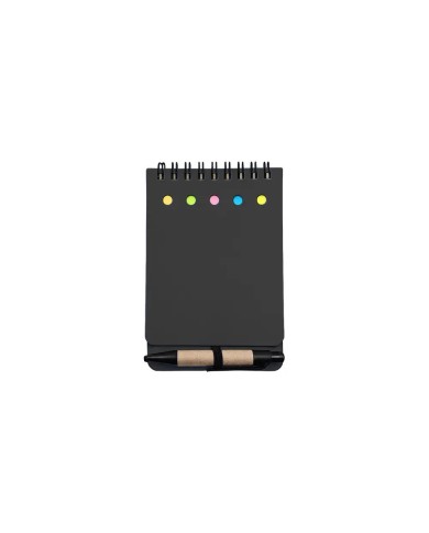 Libreta Ecologica Tap Negro Con Post Its Y Boligrafo