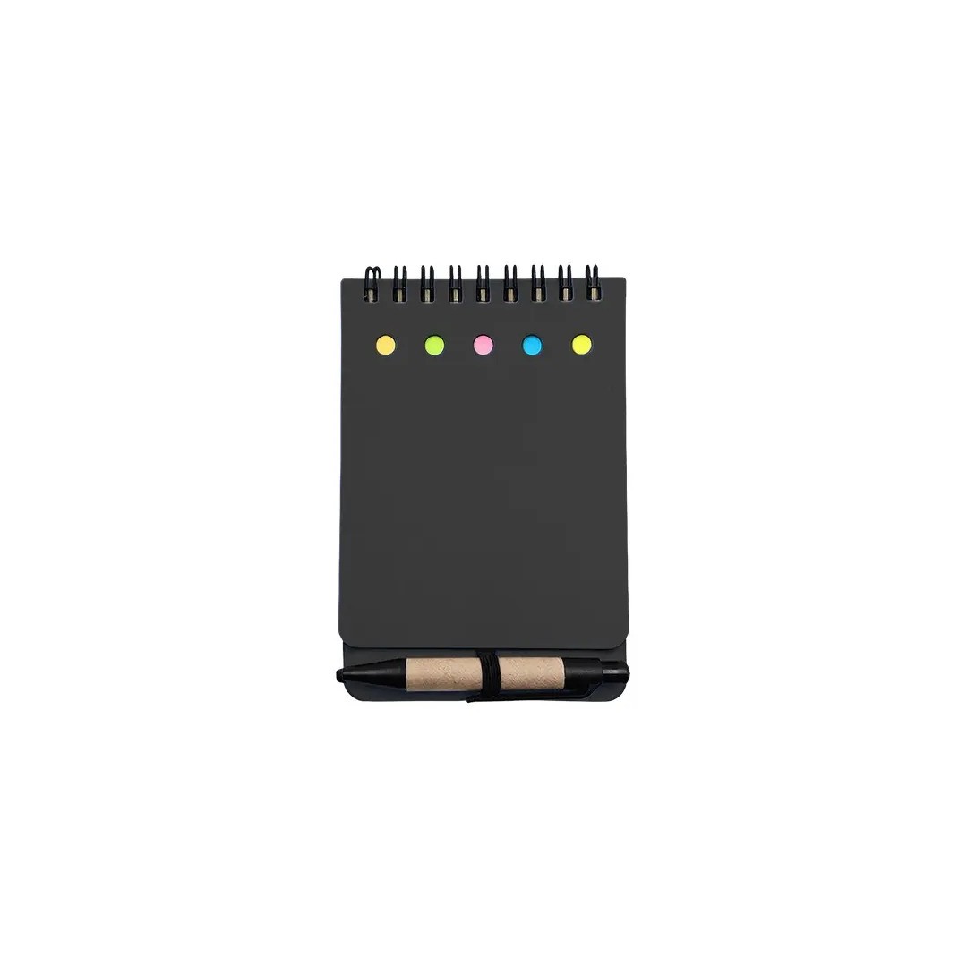 Libreta Ecologica Tap Negro Con Post Its Y Boligrafo