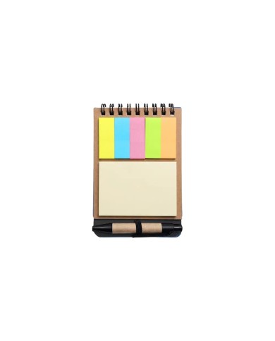Libreta Ecologica Tap Negro Con Post Its Y Boligrafo