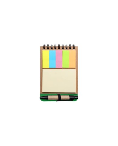 Libreta Ecologica Tap Verde Con Post Its Y Boligrafo