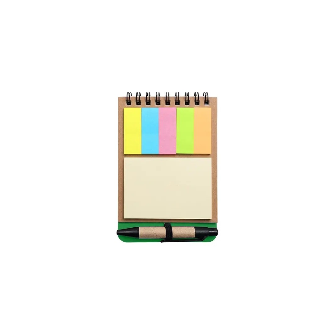 Libreta Ecologica Tap Verde Con Post Its Y Boligrafo
