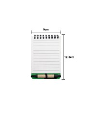 Libreta Ecologica Tap Verde Con Post Its Y Boligrafo