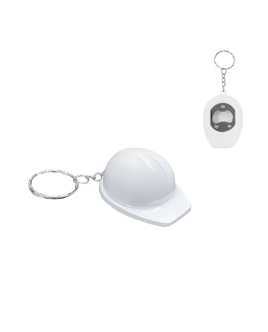 Llavero Destapador Casco Jr Blanco