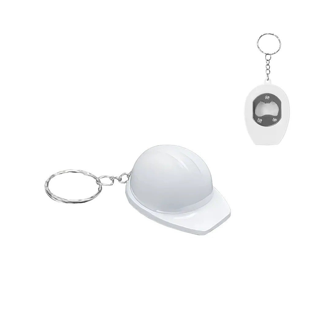 Llavero Destapador Casco Jr Blanco