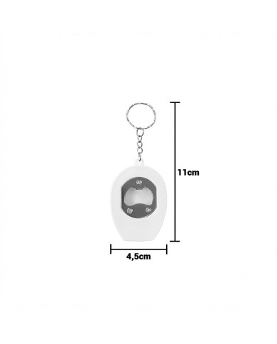 Llavero Destapador Casco Jr Blanco