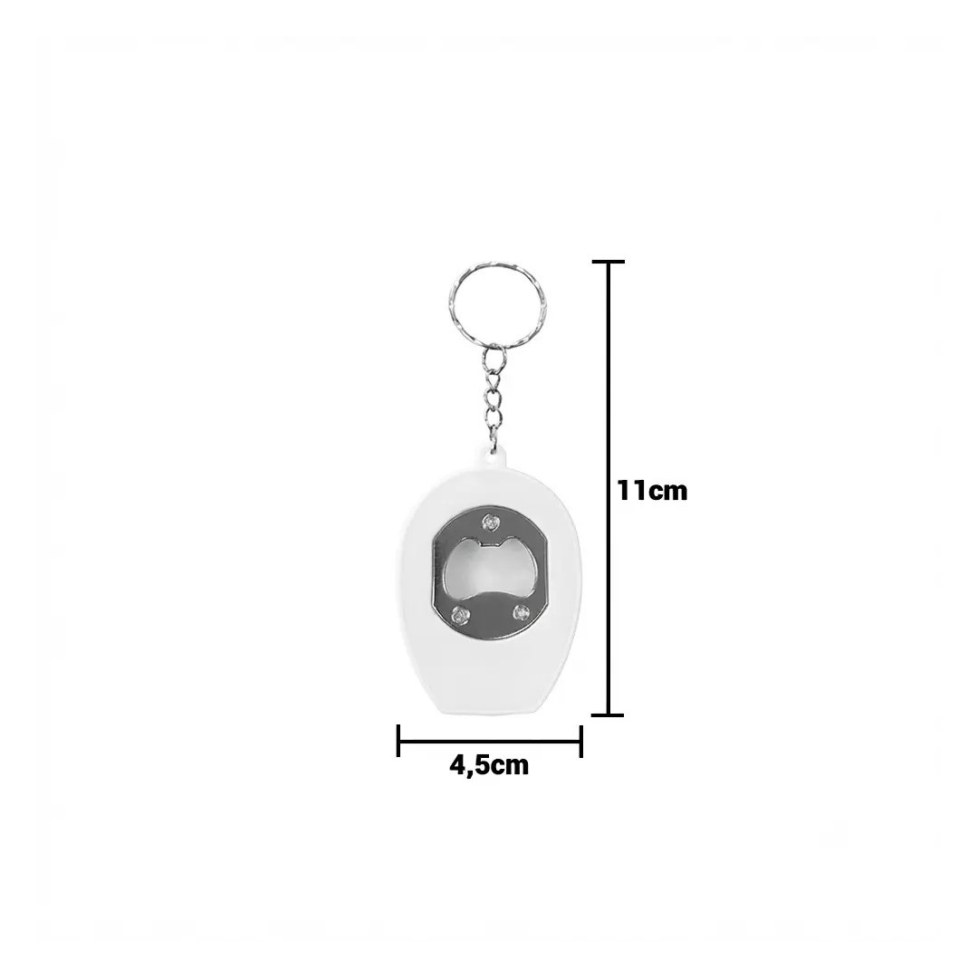 Llavero Destapador Casco Jr Blanco
