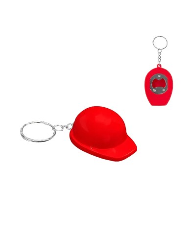 Llavero Destapador Casco Jr Rojo